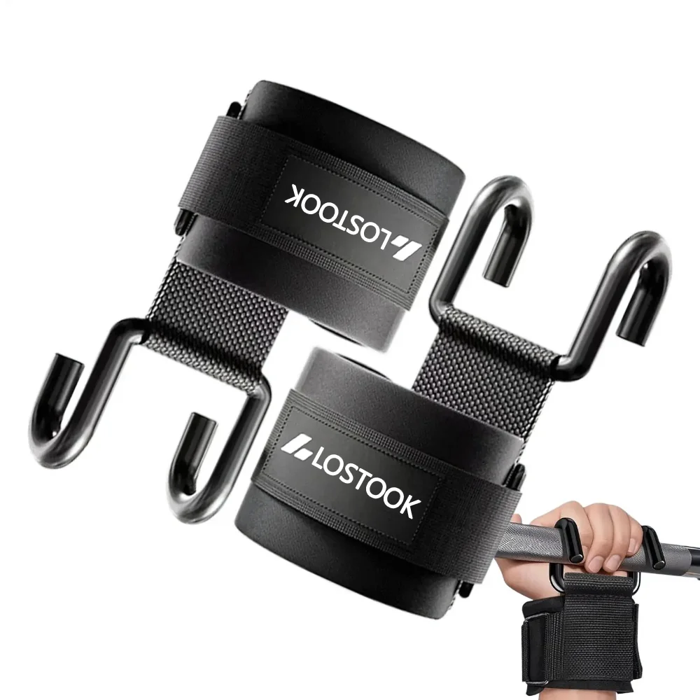 Pull Up Bar Grip - 1/2 Stück Klimmzug-Unterstützungshaken Fitness-Handgelenkband - Perfekt