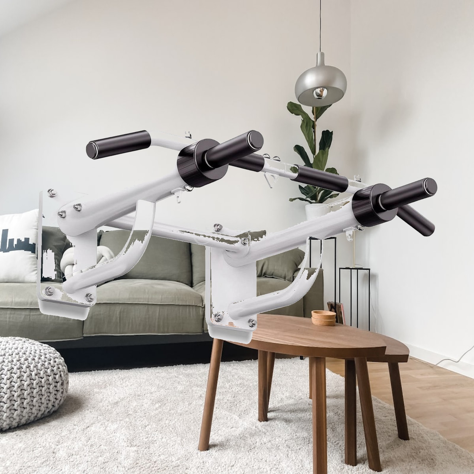 Pull Up Bar Grip - Wandmontierte Klimmzugstange Langlebige Klimmzugstange mit gepolsterten