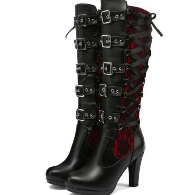 Punk Gothic Stiefel für Damen, – Crossfit Ladies Bewertung und Preis